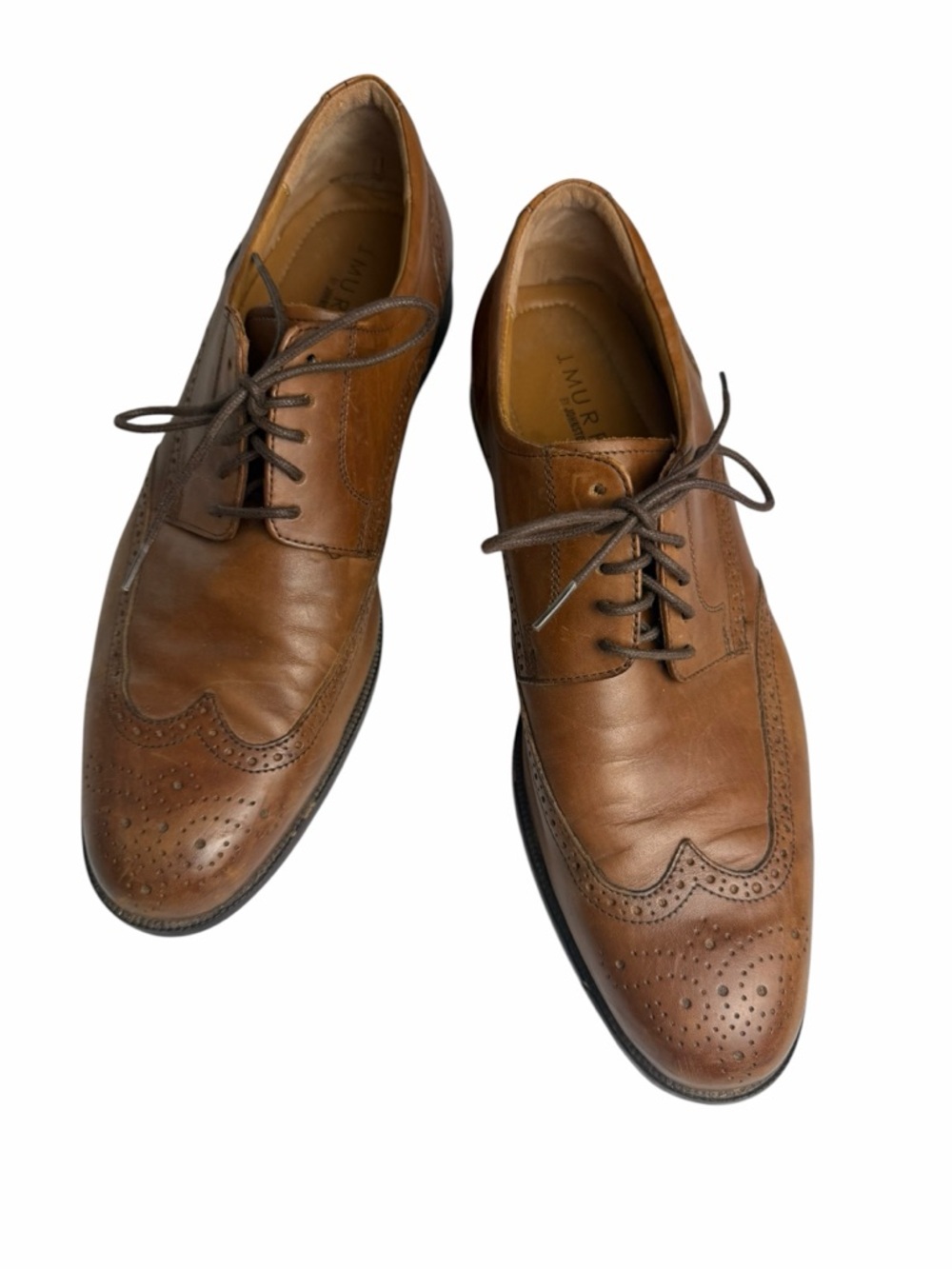 Johnston & Murphy Men’s Brown Leather Wing Tip Dress Shoes size 12